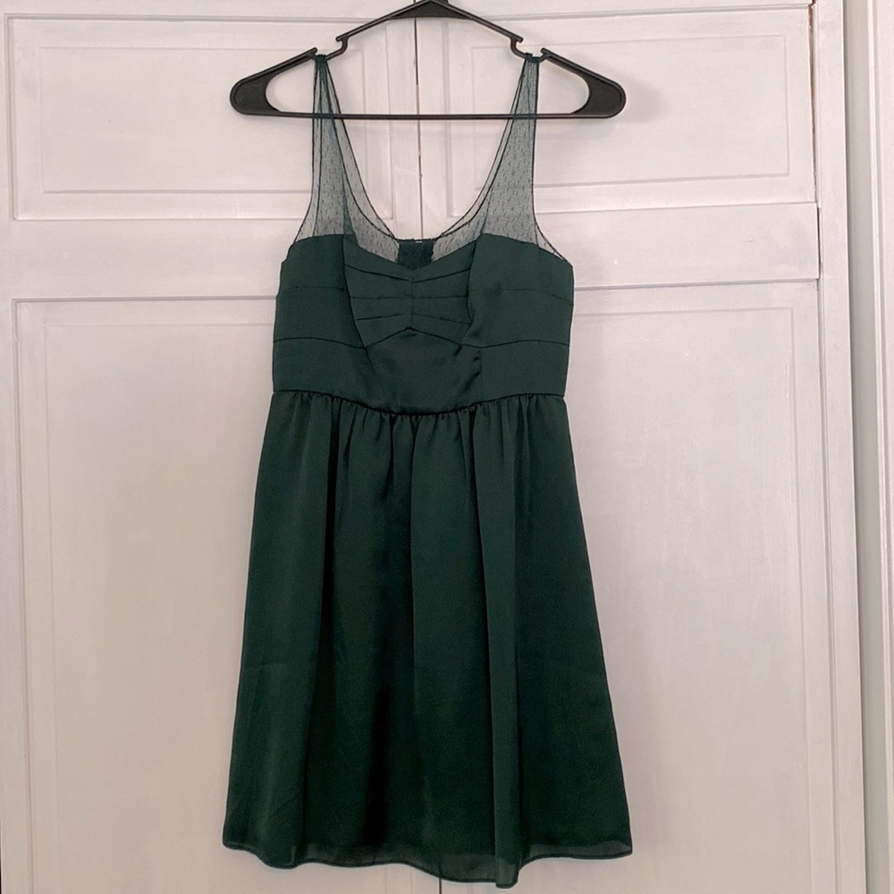 BNWOT American Eagle Green Silk Dress Size 0